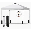Image de CostwayTonnelle de Jardin 3x3 m Tente Pop-Up Montage Instantan © Toit   Rev  tement Argent © Gazebo avec 4 Sacs de Sable Blanc