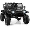 Image de Costway24V Voiture Électrique Enfants Véhicule Électrique à Batterie avec Télécommande Parentale Musique Phares LED Charge 30 kg pour 3+ Ans Noir