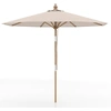 Image de CostwayParasol Rond de 280cm Parasol de Table de Marché en Bambou avec Inclinaison à Bouton-Poussoir Sommet Ventilé 8 Baleines Solides Beige
