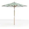 Image de CostwayParasol de Jardin Extérieur  270 CM Parasol de Plage Inclinable avec 8 Baleines Poteau en Bois Toit Ventilé Protection Solaire Vert