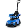 Image de CostwayPorteur Enfant 3 en 1 Toyota Voiture a Pousser Détachable avec Poignée Parentale Garde-Corps Rangement sous Siège pour 1,5-5 Ans Bleu