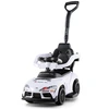 Image de CostwayPorteur Enfant 3 en 1 Toyota Voiture a Pousser Détachable avec Poignée Parentale Garde-Corps Rangement sous Siège pour 1,5-5 Ans Blanc