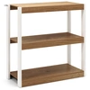 Image de CostwayEtagère à 3 Niveaux Bibliothèque en Bois 2 Kits Anti-Basculement Etagère Ouverte Organisateur de Rangement Naturel