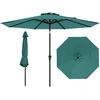 Image de CostwayParasol de Patio 303 CM Parasol d’Extérieur à Double Toit avec Manivelle Inclinaison à Bouton-Poussoir 8 Baleines Solides Vert