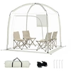 Image de CostwayTente Bulle Transparente 215 x 215 cm pour 2-4 Personnes Tente de Sport Pop Up Imperm ©able avec Piquets de Terre Sac de Transport