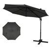 Image de CostwayParasol Deporte 3x3M avec 8 Baleines&Manivelle Lisse Réglable en 6 Positions&Rotatif 360° Protection Solaire&Résistant à l'Eau Gris