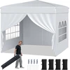 Image de CostwayTonnelle Pliante Exterieur 3x3 Imperméable avec 4 Parois Amovibles Sac à Roulettes Réglable en Hauteur Stand Balnc