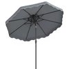 Image de CostwayParasol de 300 x 260 CM Protection Solaire avec Hauteur Réglable Inclinable sur 30° Dans les 2 Sens Gris