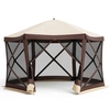 Image de CostwayTonnelle Pop-up avec Moustiquaire Tente de Réception Pliante 350 x 350 x 230 cm pour 6-8 Personnes Barnum Gazebo de Jardin avec Toit Oxford