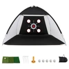 Image de CostwayFilet de Golf 3x2M avec Cible Multiples Filet d'Entraînement de Golf avec Tapis de Frappe Balles Tee Piquets& Sac Transport