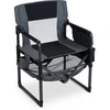 Image de CostwayChaise Pliante Camping avec Porte-gobelet Poche Latérale Ouvre-bouteille Chaise de Plage Légère Portable Charge 150 kg Noir