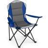 Image de CostwayChaise Pliante Camping Fauteuil Pliable d'Extérieur avec Porte Gobelet et Sac de Transport Fauteuil Camping Jusqu'à 150 KG Bleu