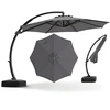 Image de Costway330 cm Parasol de Jardin avec Pied Parasol Déporté Cantilever avec Rotation à 360° Inclinaison Réglable Manivelle Protection Solaire