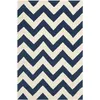 Image de Safavieh, Tapis Tufté a la main, CHT715C, Bleu foncé / Ivoire, 121 X 182 cm