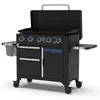 Image de Plancha à Gaz 5 Brûleurs 14650W Plaque Ceramique 90 x 46 cm Amovible Pit Boss