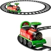 Image de CostwayTrain Electrique pour Enfants -16 Accessoires de Rails Cadeau de Noël Pour Tout-petits 3+ ans Vert