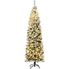 Image de CostwaySapin de No «l Artificiel   Flocons de Neige LED 225CM   Charni ¨res avec 350 Lumi ¨res Aiguilles en PVC Support M ©tallique