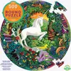 Image de Puzzle Eeboo Le jardin de la licorne Rond 500 pièces