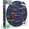 Image de Eeboo Puzzle rond 100 grands mots 500 pièces (500 pièces)