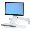 Image de Ergotron Sit-Stand Combo - Kit de montage (bras articulé, tiroir à clavier) - pour écran LCD/équipement PC - aluminium, plastique haute qualité - blanc - Taille d'écran : jusqu'à 24 pouces - montable sur mur