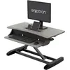 Image de Ergotron Poste de travail debout-assis WorkFit (Tables, 24", 11.30 kg), Support de moniteur, Gris