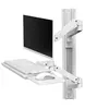Image de Ergotron LX Pro - Kit de montage (2 bras, 2 rallonges, tiroir à clavier, plateau de souris coulissant, porte-souris, 2 bases de montage mural, rail mural 34 pouces, fixation murale, 2 chaînes de câble, pivot pour moniteur, pivot de clavier) - pour écr