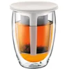 Image de Bodum Tea For One K11153-913 Set Verre 0,35 L Blanc Crème