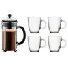 Image de Set cafetière Bodum Chambord 1 L + 4 mugs Bodum Bistro 0,35 L