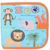 Image de Portable bébé dessin livre en tissu planche de peinture effaçable réutilisable enfant en bas âge avec 12 stylos de couleur sans