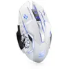 Image de Rechargeable sans fil X8 silencieux LED rétro-éclairé USB optique ergonomique Gaming Mouse wedazano44