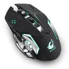 Image de Rechargeable sans fil X8 silencieux LED rétro-éclairé USB optique ergonomique Gaming Mouse wedazano45