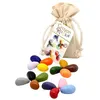 Image de 16 Couleurs Crayons Cailloux Sachet Coton Mousseline Crayon Rocks