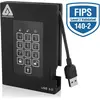 Image de Apricorn Aegis Padlock Fortress A25-3PL256-2000F - Disque dur - crypté - 2 To - ex (2 To), Disque dur externe, Noir
