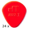 Image de Dunlop Plectren Jazz 1 rouge, Bag/24, Médiator, Rouge