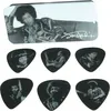 Image de Jim Dunlop JH-PT05H Boite en Metal de 12 Médiators Motif Jimi Hendrix Silver Portrait Heavy Médiators