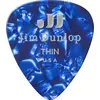 Image de Jim Dunlop Genuine Celluloid Classic, Player'S Pack De 12, Perloid Blue, Thin Médiators