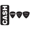 Image de Jim Dunlop JCPT04H Boite en Metal de 6 Motif Johnny Cash Bold Heavy Médiators
