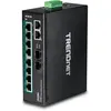 Image de TRENDnet TI-PG102 - Commutateur - non géré - 8 x 10/100/1000 (PoE+) + 2 x SFP Gigabit combiné - Montage sur rail DIN, fixation murale - PoE+ (240 W) - Tension CC - Conformité TAA
