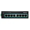 Image de TRENDnet TI-PE80 - Industrial - commutateur - 8 x 10/100 (PoE+) - Montage sur rail DIN, fixation murale - PoE+ (200 W) - Tension CC - Conformité TAA