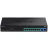 Image de TRENDnet TPE-1021WS - Commutateur - intelligent - 8 x 10/100/1000 (PoE+) + 2 x 10/100/1000/SFP - de bureau, Montable sur rack - PoE+ (130 W) - Conformité TAA