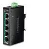 Image de TRENDnet TI-PGLC50 - Version V1 - commutateur - industriel, mini - 4 x 10/100/1000 (PoE+) + 1 x 10/100/1000 - Montage sur rail DIN, fixation murale - PoE+ (90 W) - Conformité TAA - pour P/N: TI-S12048, TI-S15052