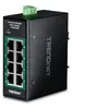 Image de TRENDnet TI-PGLC80 - Version V1.xR - commutateur - industrial, mini - 8 x 10/100/1000 (PoE+) - Montage sur rail DIN, fixation murale - PoE+ (200 W) - Conformité TAA
