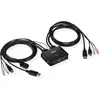 Image de Trendnet TK-220DPI Commutateur clavier/vidéo/souris (KVM) noir, Commutateur KVM, Noir