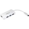 Image de Trendnet Hub USB 4 ports USB3.0 ultra-mini hub et USB-C (USB-C, 4 ports), Station d’accueil + hub USB, Gris