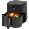Image de Friteuse à air Iceagle 6,5L XL, Noir, intérieur métal, 1700W, 8 programmes, écran numérique