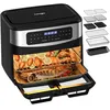 Image de Friteuse sans huile 2 chambres 12L 2600W XXL Vitre 10 programmes Numérique Noir