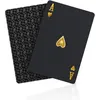 Image de BIERDORF SolarMatrix Jeux de Cartes Poker - Étanches en Plastique Diamond Noir Nouveauté Jeu de Cartes 54, Playing Cards