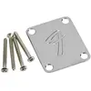 Image de Fender Plaque de cou F 4 trous chrome (Pièces de rechange pour instruments), Instrument : accessoires, Argent