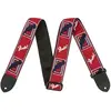Image de Fender Sangle de guitare red/white/blue, Guitare : accessoires, Multicolore, Bleu, Rouge, Blanc