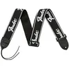 Image de Fender Logo de course à pied Strap, Guitare : accessoires, Blanc, Noir
